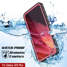 Load image into Gallery viewer, Étui étanche Galaxy S23+ Plus PunkCase StudStar rose mince 6,6 pieds de profondeur IP68 résistant aux chocs/neige