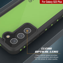 Load image into Gallery viewer, Coque étanche Galaxy S23+ Plus PunkCase StudStar vert clair mince de 6,6 pieds sous l'eau résistante aux chocs IP68.