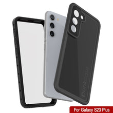 Charger l'image dans la galerie, Coque étanche Galaxy S23+ Plus PunkCase StudStar, couleur noire, fine, résistance à l'eau jusqu'à 6,6 pieds, IP68 certifiée pour protéger contre les chocs, la neige.