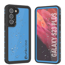 Charger l'image dans la galerie, Coque étanche Galaxy S23+ Plus PunkCase StudStar Light Blue Fine 6,6ft sous l'eau IP68 Antichoc.