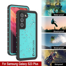 Charger l'image dans la galerie, Étui étanche Galaxy S23+ Plus PunkCase StudStar Teal Thin 6.6ft Étanche IP68 Résistant aux Chocs/Neige.