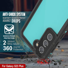 Charger l'image dans la galerie, Étui étanche Galaxy S23+ Plus PunkCase StudStar Teal Thin 6.6ft Étanche IP68 Résistant aux Chocs/Neige.