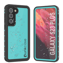 Charger l'image dans la galerie, Étui étanche Galaxy S23+ Plus PunkCase StudStar Teal Thin 6.6ft Étanche IP68 Résistant aux Chocs/Neige.