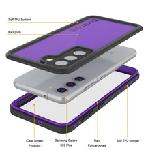 Charger l'image dans la galerie, Coque étanche Galaxy S23+ Plus PunkCase StudStar Violet fine 6,6 pieds prévisionnelle IP68 antichoc/neige