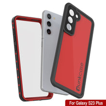 Charger l'image dans la galerie, Étui étanche Galaxy S23+ Plus PunkCase StudStar Rouge mince sous-marin de 6,6 pieds résistant aux chocs/neige IP68.