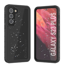 Charger l'image dans la galerie, Coque étanche Galaxy S23+ Plus PunkCase StudStar, couleur noire, fine, résistance à l'eau jusqu'à 6,6 pieds, IP68 certifiée pour protéger contre les chocs, la neige.