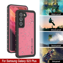 Load image into Gallery viewer, Étui étanche Galaxy S23+ Plus PunkCase StudStar rose mince 6,6 pieds de profondeur IP68 résistant aux chocs/neige