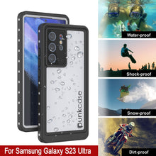 Charger l'image dans la galerie, Étui étanche Galaxy S23 Ultra, Punkcase StudStar White Thin 6,6 pieds sous l'eau IP68 antichoc/neige