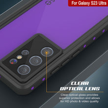 Charger l'image dans la galerie, Étui étanche Galaxy S23 Ultra PunkCase StudStar Violet fin, résistant à l'eau jusqu'à 6,6 pieds, IP68, résistant aux chocs et à la neige.