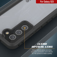 Charger l'image dans la galerie, Étui étanche Galaxy S23 PunkCase StudStar Clear Thin, résistant à l'eau jusqu'à 6,6 pieds de profondeur, étanche aux chocs et à la neige IP68.