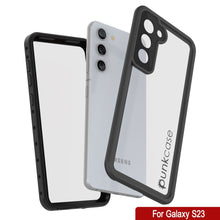 Charger l'image dans la galerie, Étui étanche Galaxy S23 PunkCase StudStar Clear Thin, résistant à l'eau jusqu'à 6,6 pieds de profondeur, étanche aux chocs et à la neige IP68.