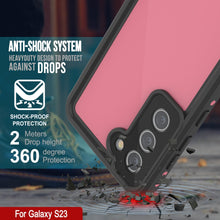 Charger l'image dans la galerie, Coque étanche Galaxy S23 PunkCase StudStar Rose fine 6,6ft IP68 Résistant aux chocs/neige sous l'eau.