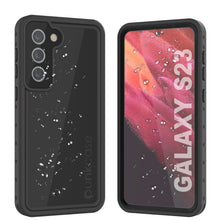Charger l'image dans la galerie, Coque étanche Galaxy S23 PunkCase StudStar noire, fine, 6,6 pieds IP68 étanche aux chocs/neige, sous l'eau.