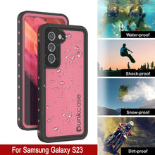 Charger l'image dans la galerie, Coque étanche Galaxy S23 PunkCase StudStar Rose fine 6,6ft IP68 Résistant aux chocs/neige sous l'eau.