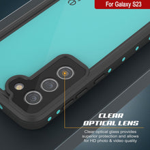 Charger l'image dans la galerie, Étui étanche PunkCase StudStar Galaxy S23 Teal fin de 6,6 pieds sous l'eau IP68 résistant aux chocs/neige.