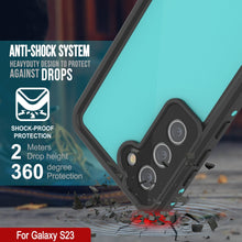 Charger l'image dans la galerie, Étui étanche PunkCase StudStar Galaxy S23 Teal fin de 6,6 pieds sous l'eau IP68 résistant aux chocs/neige.