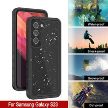 Charger l'image dans la galerie, Coque étanche Galaxy S23 PunkCase StudStar noire, fine, 6,6 pieds IP68 étanche aux chocs/neige, sous l'eau.