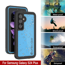 Charger l'image dans la galerie, Coque étanche pour Galaxy S24+ Plus PunkCase StudStar Bleu clair Mince 2 m Sous l'eau IP68 Antichoc