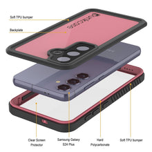 Charger l'image dans la galerie, Coque étanche pour Galaxy S24+ Plus PunkCase StudStar Rose Mince 2 m Sous-marine IP68 Résistant aux chocs/à la neige