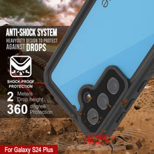 Charger l'image dans la galerie, Coque étanche pour Galaxy S24+ Plus PunkCase StudStar Bleu clair Mince 2 m Sous l'eau IP68 Antichoc