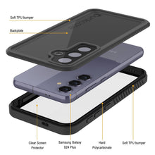 Charger l'image dans la galerie, Coque étanche PunkCase StudStar pour Galaxy S24+ Plus, noire, fine, 2 m, étanche IP68, résistante aux chocs et à la neige