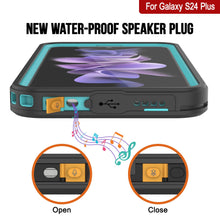 Charger l'image dans la galerie, Coque étanche pour Galaxy S24+ Plus PunkCase StudStar Teal fine 2 m sous l'eau IP68 résistante aux chocs et à la neige