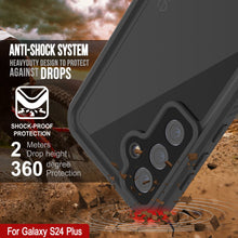 Charger l'image dans la galerie, Coque étanche PunkCase StudStar pour Galaxy S24+ Plus, noire, fine, 2 m, étanche IP68, résistante aux chocs et à la neige