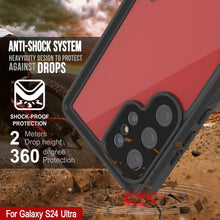 Load image into Gallery viewer, Coque étanche ultra-fine pour Galaxy S24 PunkCase StudStar Red, 2 m, résistante aux chocs et à la neige, IP68