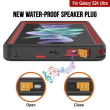 Load image into Gallery viewer, Coque étanche ultra-fine pour Galaxy S24 PunkCase StudStar Red, 2 m, résistante aux chocs et à la neige, IP68