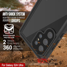 Load image into Gallery viewer, Coque étanche ultra-fine PunkCase StudStar pour Galaxy S24, noire, 2 m, résistante aux chocs et à la neige, IP68