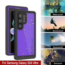Load image into Gallery viewer, Coque étanche ultra-fine pour Galaxy S24 PunkCase StudStar Violet 2 m IP68 Résistante aux chocs et à la neige