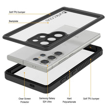 Load image into Gallery viewer, Coque ultra étanche pour Galaxy S24 PunkCase StudStar transparente et fine, 2 m, résistante aux chocs et à la neige, IP68
