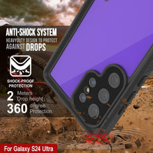 Load image into Gallery viewer, Coque étanche ultra-fine pour Galaxy S24 PunkCase StudStar Violet 2 m IP68 Résistante aux chocs et à la neige