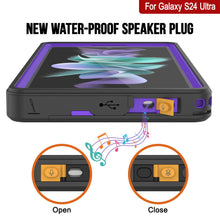 Load image into Gallery viewer, Coque étanche ultra-fine pour Galaxy S24 PunkCase StudStar Violet 2 m IP68 Résistante aux chocs et à la neige