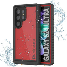 Load image into Gallery viewer, Coque étanche ultra-fine pour Galaxy S24 PunkCase StudStar Red, 2 m, résistante aux chocs et à la neige, IP68