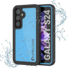 Load image into Gallery viewer, Coque étanche pour Galaxy S24 PunkCase StudStar Bleu clair Mince 6,2 pieds Sous-marine IP68 Antichoc