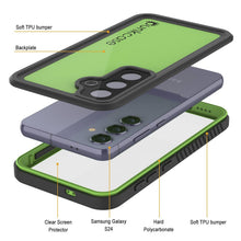 Load image into Gallery viewer, Coque étanche pour Galaxy S24 PunkCase StudStar Vert clair Mince 6,2 pieds Sous-marine IP68 Antichoc