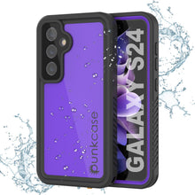 Load image into Gallery viewer, Coque étanche pour Galaxy S24 PunkCase StudStar Violet Mince 6,2 pieds Sous-marine IP68 Résistant aux chocs/à la neige