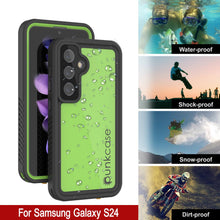 Load image into Gallery viewer, Coque étanche pour Galaxy S24 PunkCase StudStar Vert clair Mince 6,2 pieds Sous-marine IP68 Antichoc