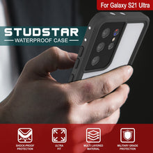 Charger l'image dans la galerie, Galaxy S22 Ultra Waterproof Case, Punkcase StudStar White Thin 6.6ft Underwater IP68 Shock/Snow Proof (Color in image: light blue)