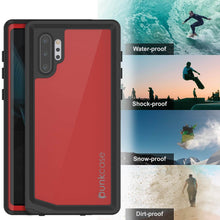 Charger l'image dans la galerie, Galaxy Note 10+ Plus Waterproof Case, Punkcase Studstar Red Series Thin Armor Cover (Color in image: pink)