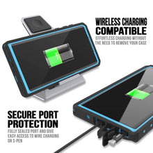 Charger l'image dans la galerie, Galaxy Note 10+ Plus Waterproof Case, Punkcase Studstar Light Blue Thin Armor Cover (Color in image: black)