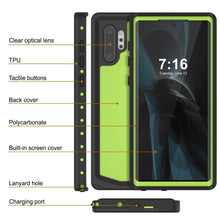 Load image into Gallery viewer, Galaxy Note 10+ Plus Waterproof Case, Punkcase Studstar Light Green Thin Armor Cover (Color in image: clear)