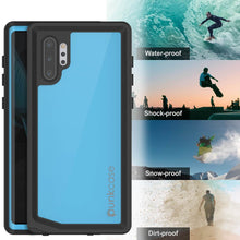 Charger l'image dans la galerie, Galaxy Note 10+ Plus Waterproof Case, Punkcase Studstar Light Blue Thin Armor Cover (Color in image: teal)