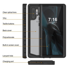 Load image into Gallery viewer, Galaxy Note 10+ Plus Waterproof Case, Punkcase Studstar Clear Thin Armor Cover (Color in image: white)