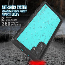 Load image into Gallery viewer, Galaxy Note 10 Waterproof Case, Punkcase Studstar Series Teal Thin Armor Cover (Color in image: light blue)