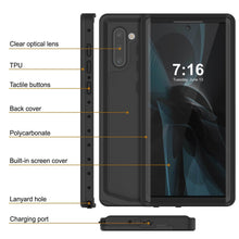 Charger l'image dans la galerie, Galaxy Note 10 Waterproof Case, Punkcase Studstar Black Thin Armor Cover (Color in image: pink)