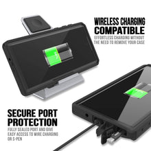 Load image into Gallery viewer, Galaxy Note 10 Waterproof Case, Punkcase Studstar Clear Thin Armor Cover (Color in image: black)