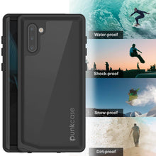 Charger l'image dans la galerie, Galaxy Note 10 Waterproof Case, Punkcase Studstar Black Thin Armor Cover (Color in image: light blue)