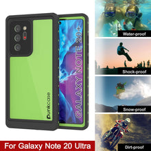 Charger l'image dans la galerie, Galaxy Note 20 Ultra Waterproof Case, Punkcase Studstar Light Green Thin Armor Cover (Color in image: light blue)